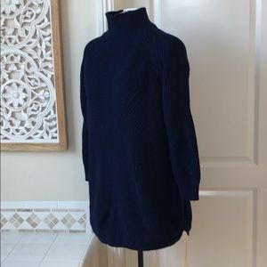 Top Shop- Long navy fisherman knit Sweater